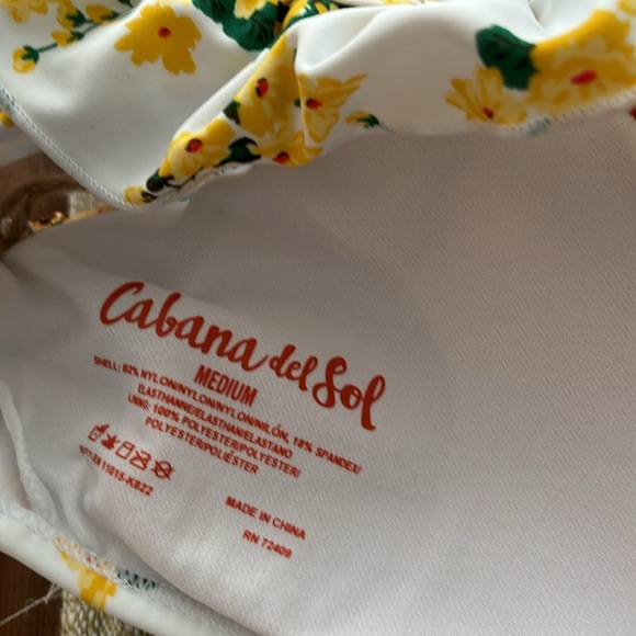 CABANA DEL SOL FLORAL RUFFLE BIKINI TOP - Picture 5 of 6